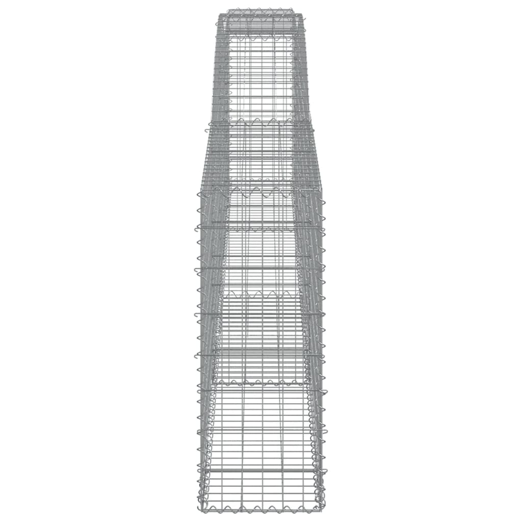 vidaXL Gabionen mit Hochbogen 10 Stk. 400x30x80/100cm Verzinktes Eisen