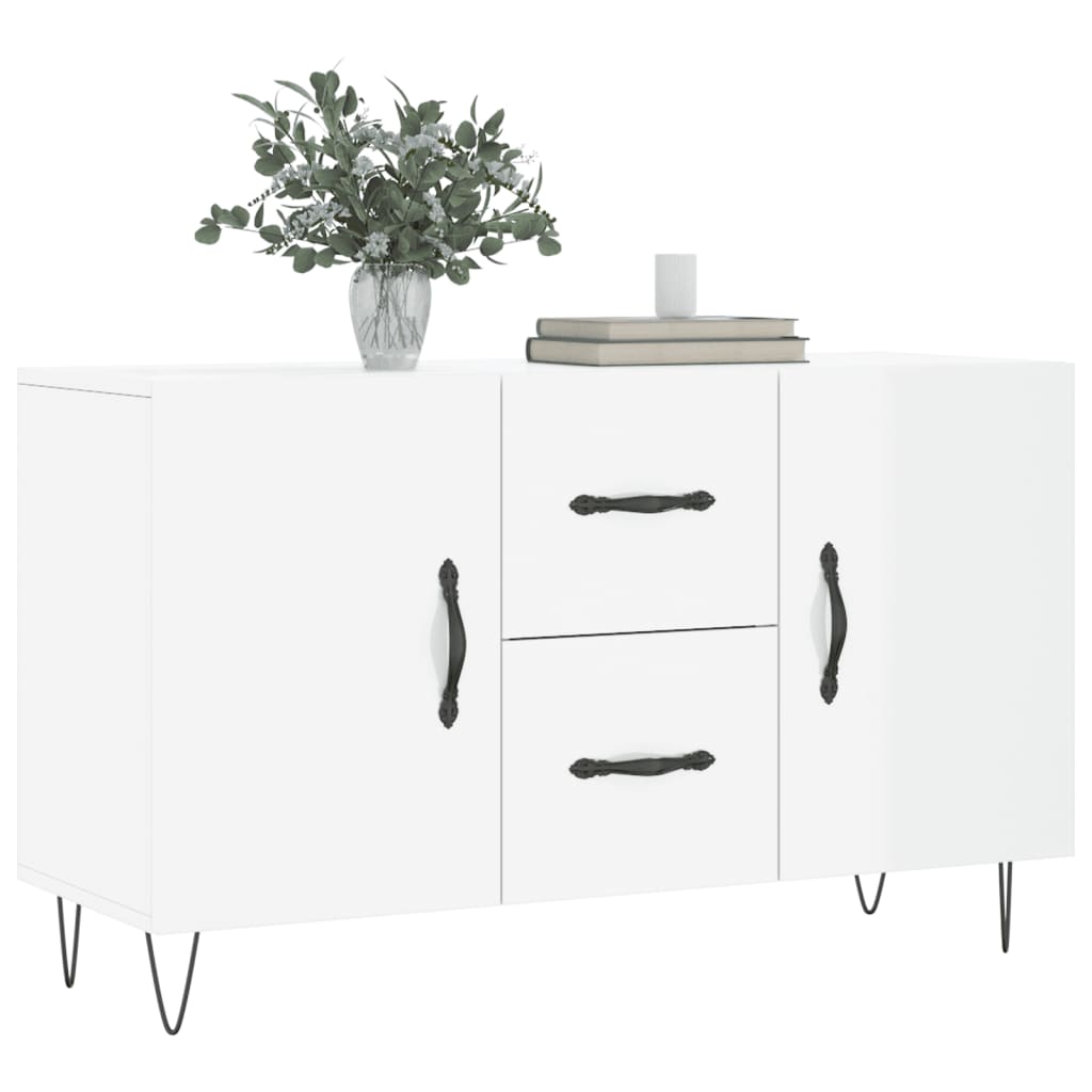 vidaXL Sideboard Hochglanz-Weiß 100x36x60 cm Holzwerkstoff