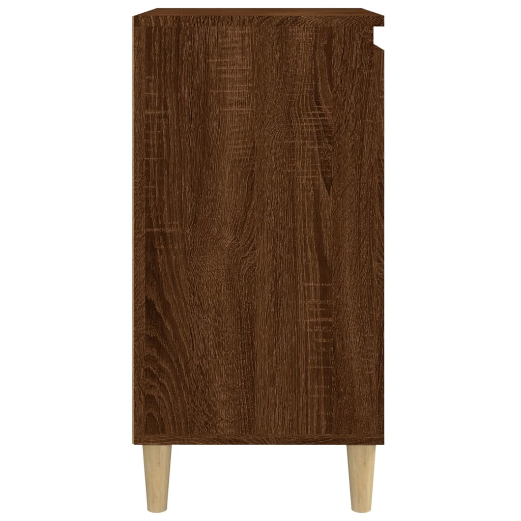 vidaXL Nachttische 2 Stk. Braun Eichen-Optik 40x35x70 cm Holzwerkstoff