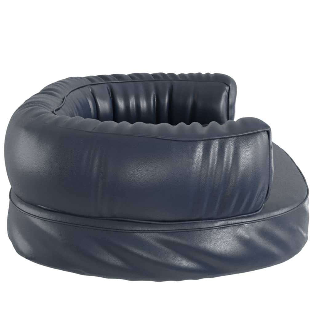 vidaXL Hundebett Ergonomisch Schaumstoff Dunkelblau 75x53cm Kunstleder