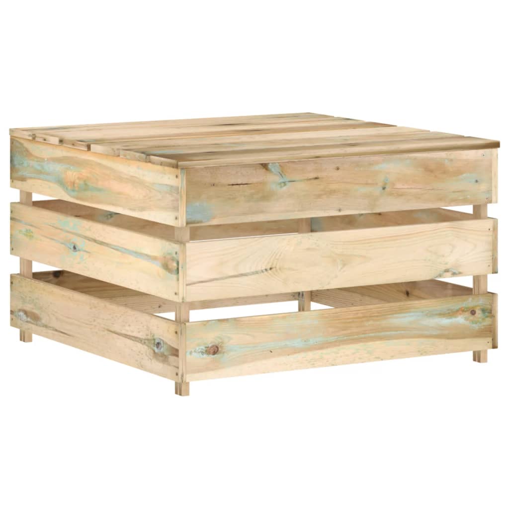 vidaXL 6-tlg. Garten-Lounge-Set mit Kissen Grün Imprägniertes Holz