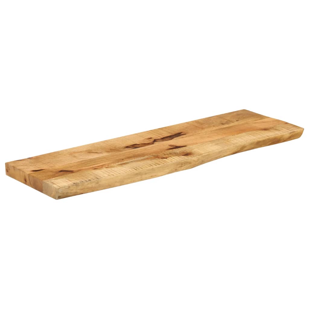 vidaXL Tischplatte 110x40x3,8 cm Baumkante Massivholz Raues Mangoholz