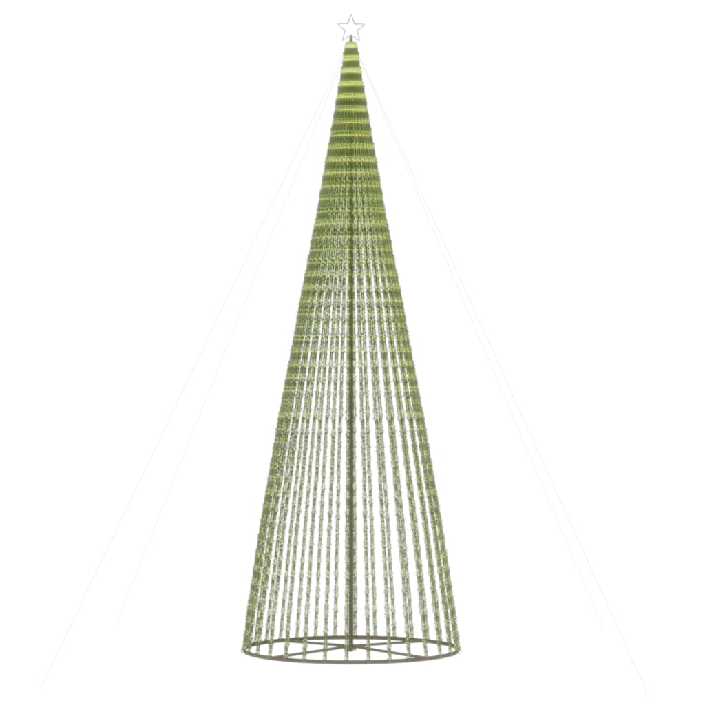 vidaXL Weihnachtsbaum Kegelform 1544 LEDs Mehrfarbig 500 cm