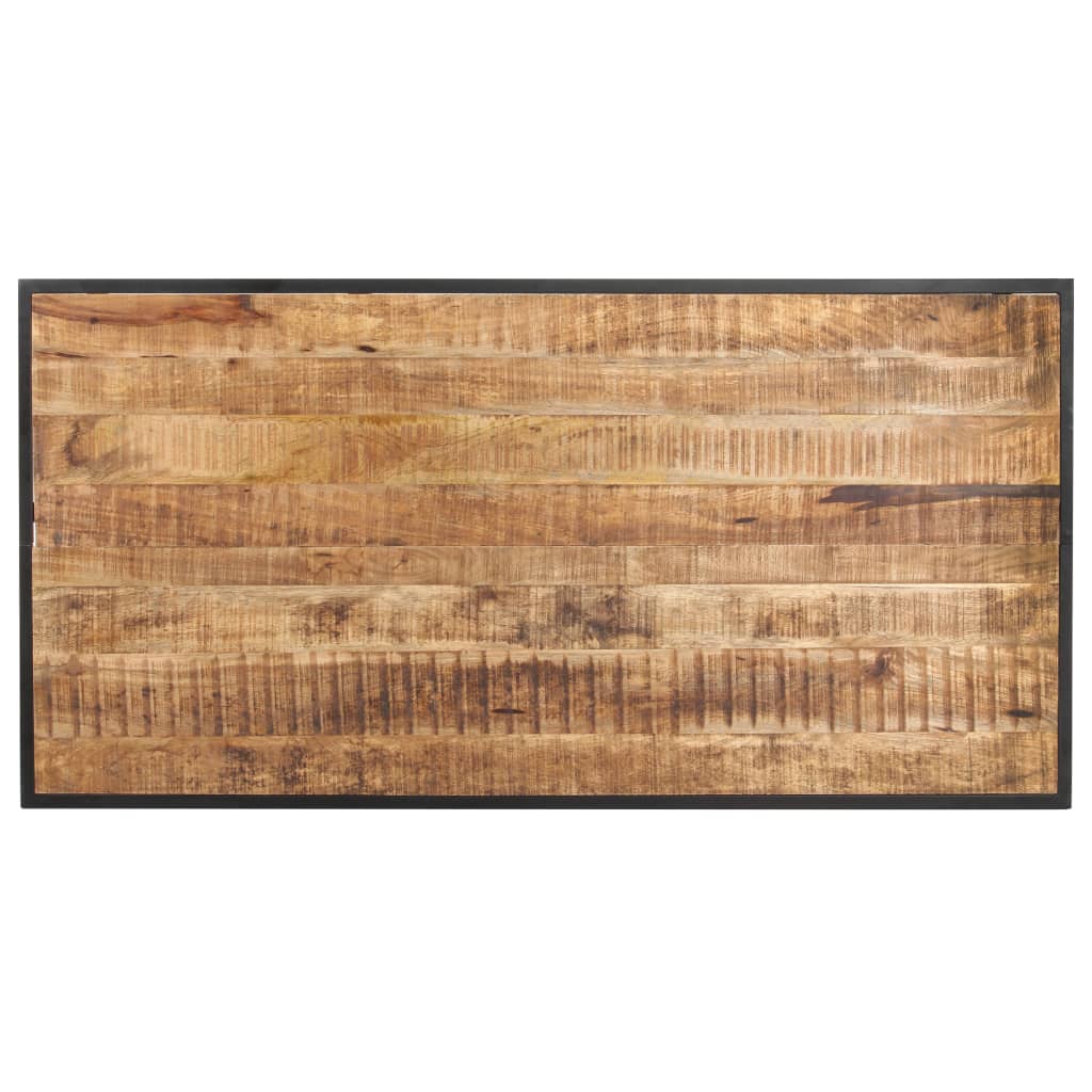 vidaXL Esstisch 140 cm Raues Mangoholz