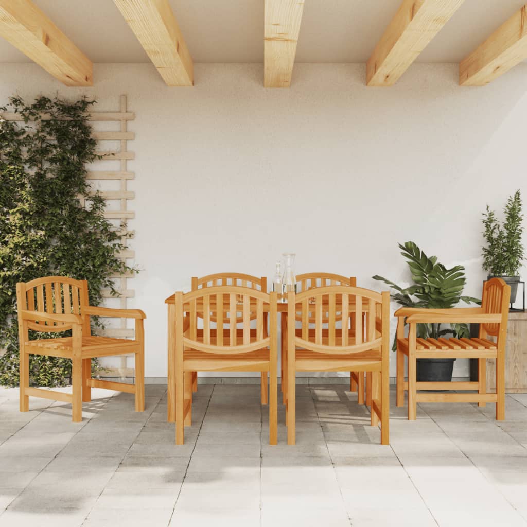 vidaXL Gartenstühle 6 Stk. 58x59x88 cm Massivholz Teak