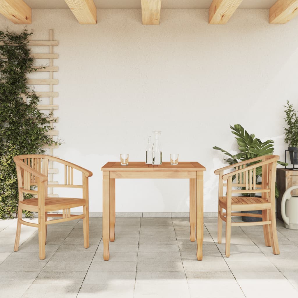 vidaXL 3-tlg. Garten-Essgruppe Massivholz Teak