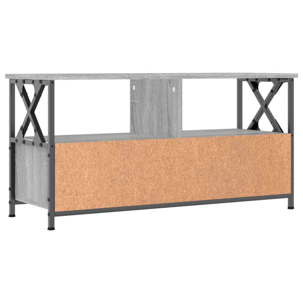 vidaXL TV-Schrank Grau Sonoma 90x33x45 cm Holzwerkstoff & Eisen