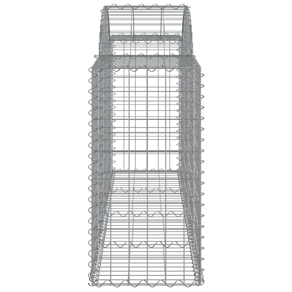 vidaXL Gabionen mit Hochbogen 11 Stk. 200x50x80/100cm Verzinktes Eisen