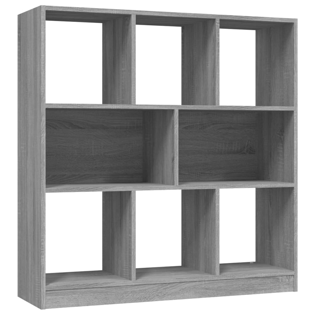 vidaXL Bücherregal Grau Sonoma 97,5x29,5x100 cm Holzwerkstoff