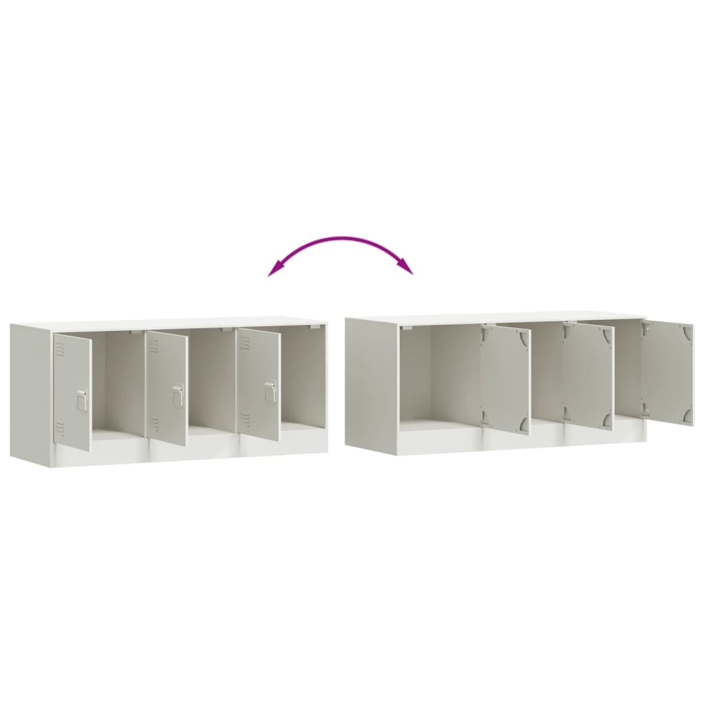 vidaXL TV-Schrank Weiß 99x39x44 cm Stahl