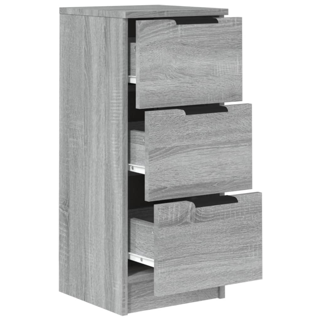 vidaXL Sideboards 2 Stk. Grau Sonoma 30x30x70 cm Holzwerkstoff