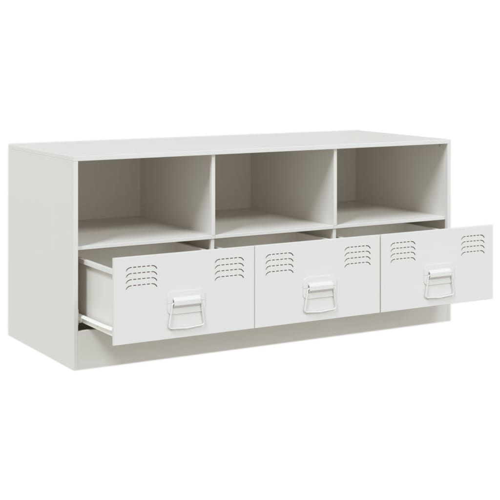 vidaXL TV-Schrank Weiß 99x39x44 cm Stahl