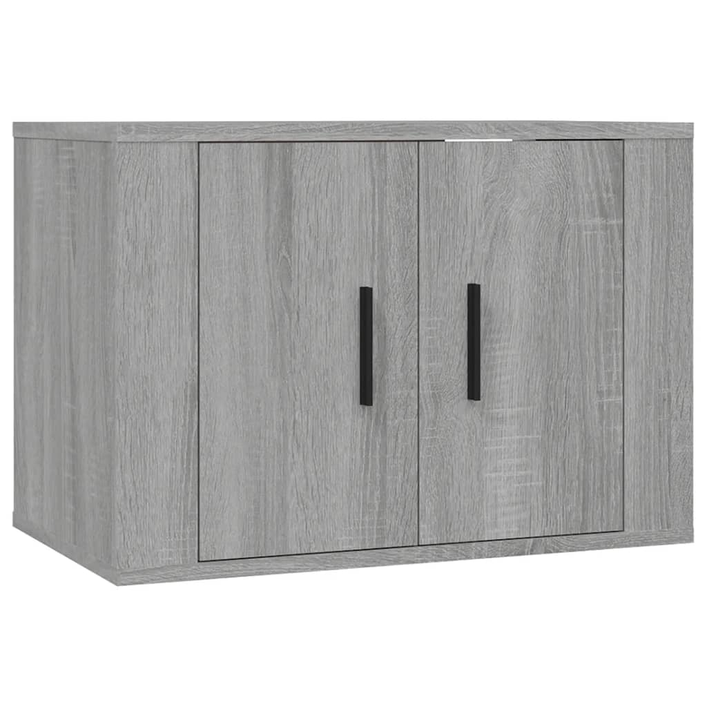 vidaXL 4-tlg. TV-Schrank-Set Grau Sonoma Holzwerkstoff