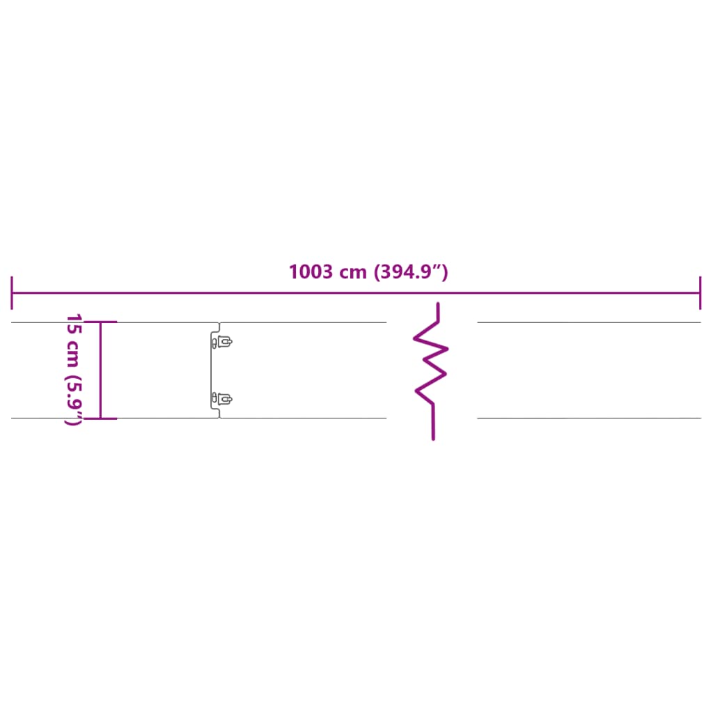 vidaXL Rasenkanten 10 Stk. 15x103 cm Flexibel Cortenstahl