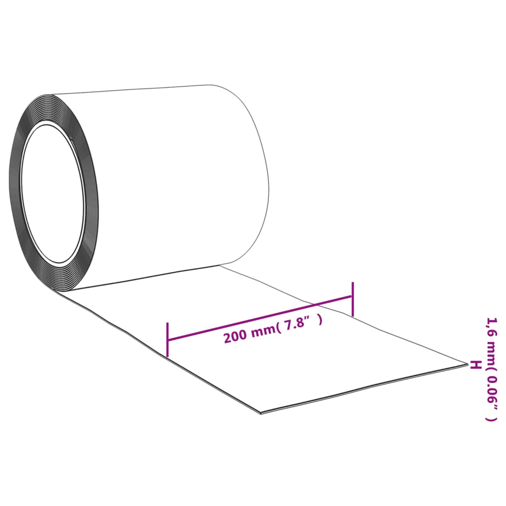 vidaXL Türvorhang Transparent 200x1,6 mm 10 m PVC