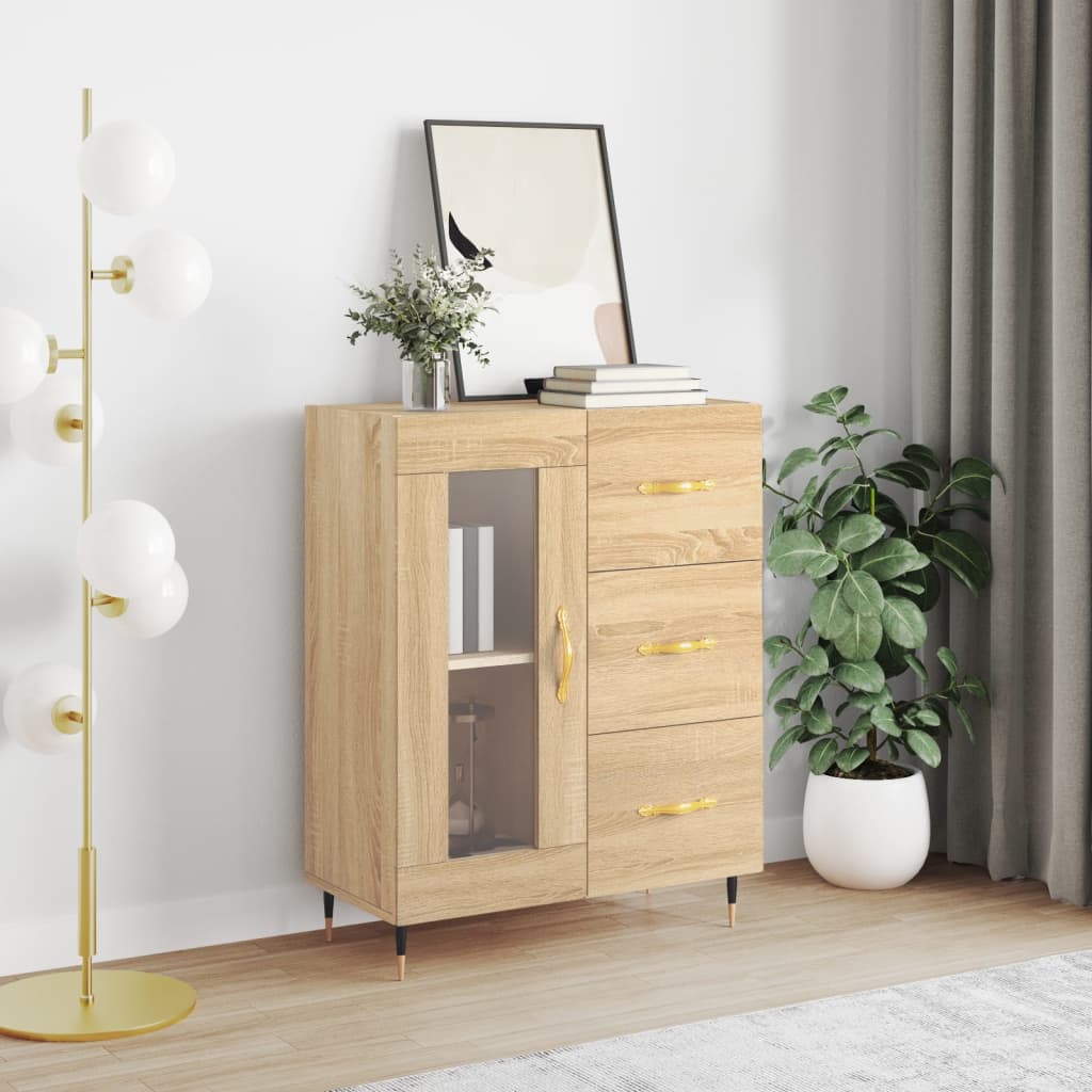 vidaXL Sideboard Sonoma-Eiche 69,5x34x90 cm Holzwerkstoff