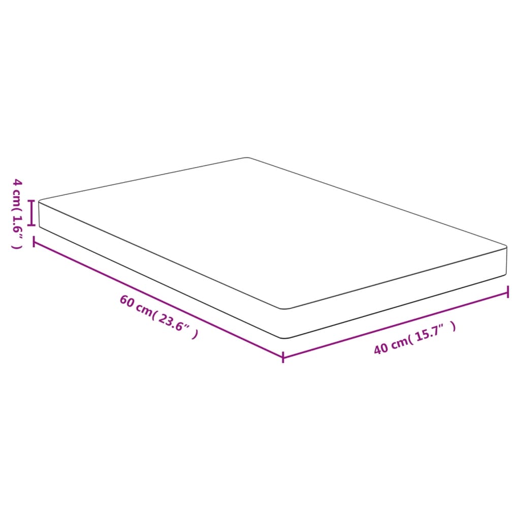 vidaXL Tischplatte 40x60x4 cm Bambus