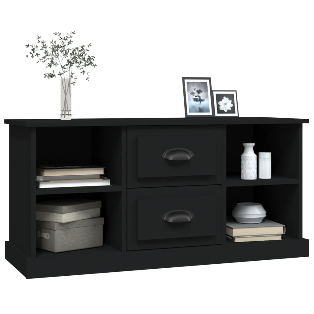 vidaXL TV-Schrank Schwarz 99,5x35,5x48 cm Holzwerkstoff