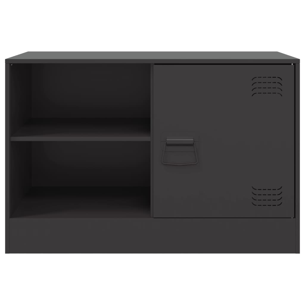 vidaXL TV-Schrank Schwarz 67x39x44 cm Stahl