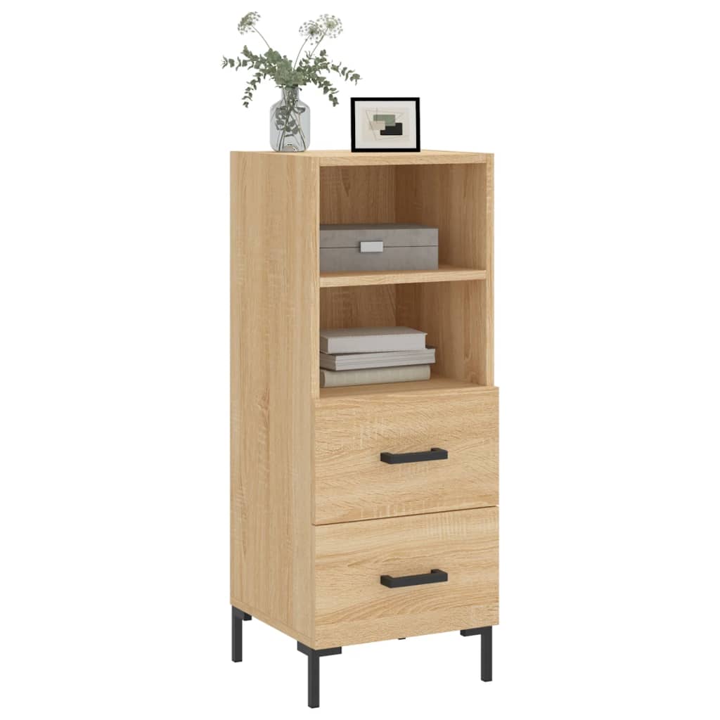 vidaXL Sideboard Sonoma-Eiche 34,5x34x90 cm Holzwerkstoff