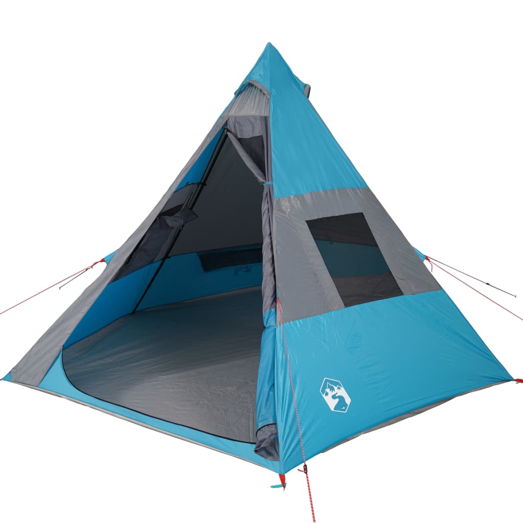 vidaXL Tipi-Campingzelt 7 Personen Blau Wasserdicht