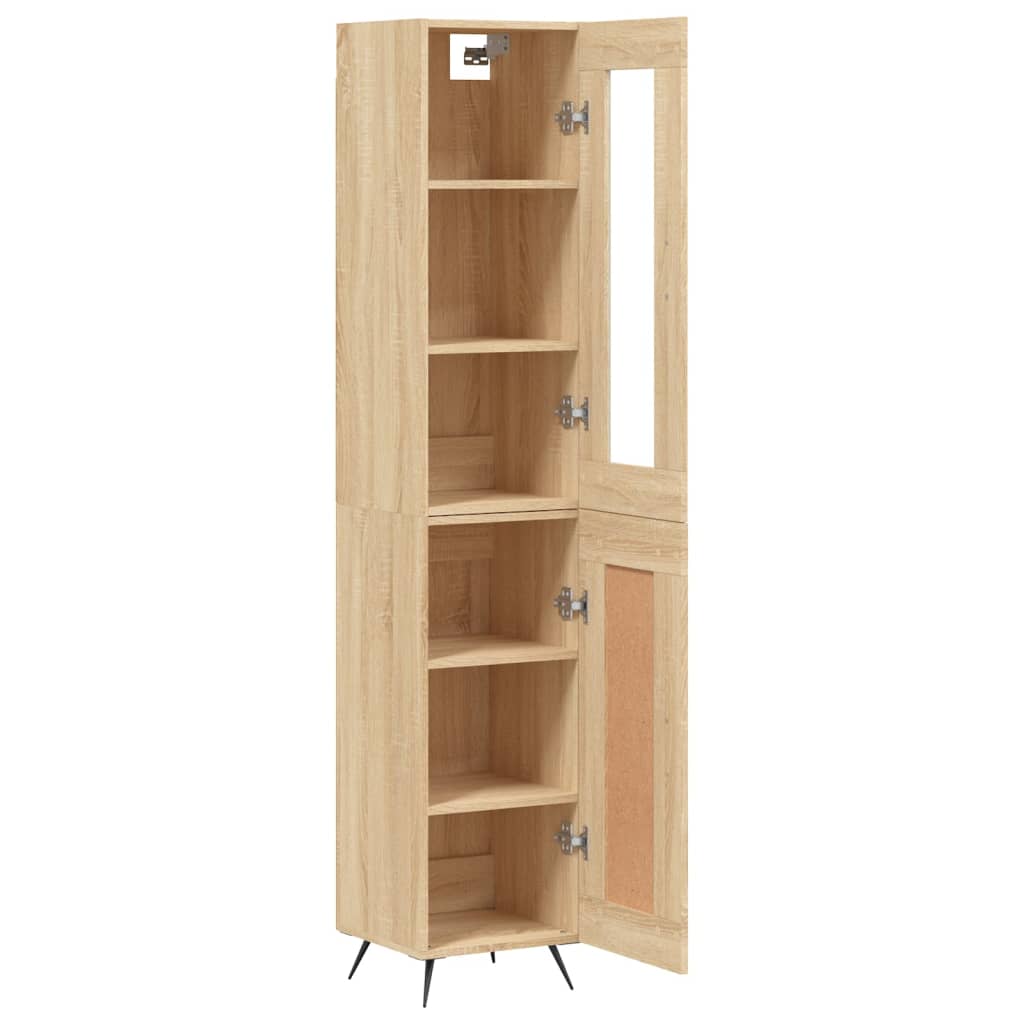 vidaXL Highboard Sonoma-Eiche 34,5x34x180 cm Holzwerkstoff