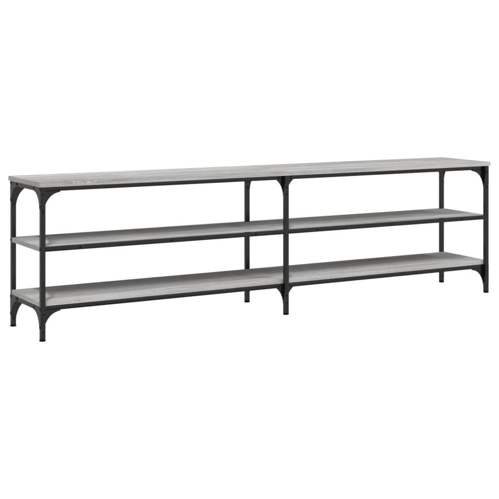 vidaXL TV-Schrank Grau Sonoma 180x30x50 cm Holzwerkstoff und Metall