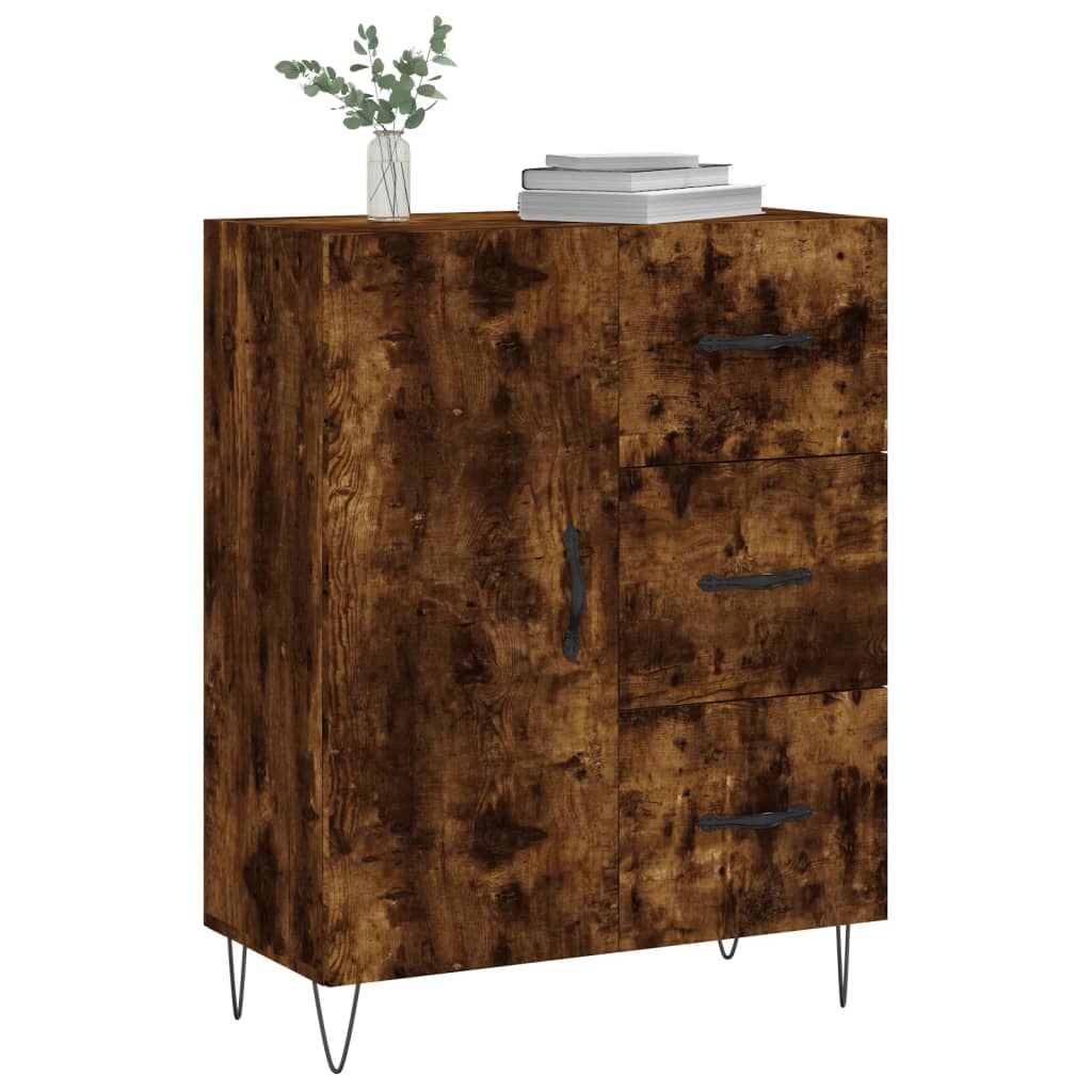 vidaXL Sideboard Räuchereiche 69,5x34x90 cm Holzwerkstoff