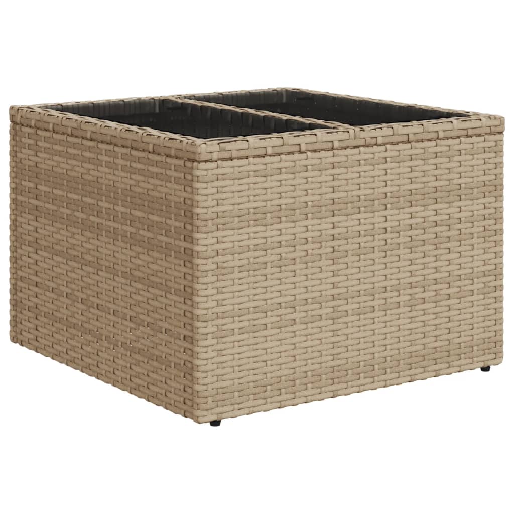 vidaXL 8-tlg. Garten-Sofagarnitur mit Kissen Beige Poly Rattan