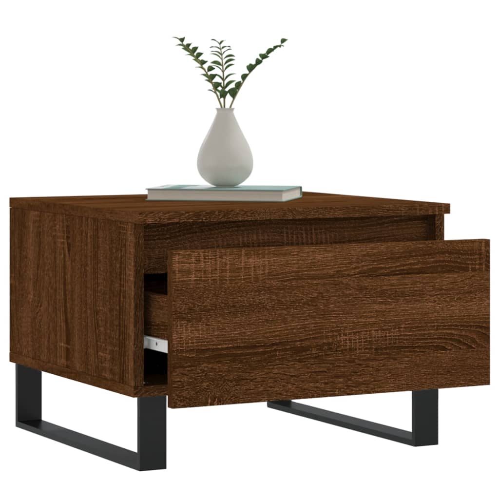 vidaXL Couchtische 2 Stk. Braun Eichen-Optik 50x46x35 cm Holzwerkstoff