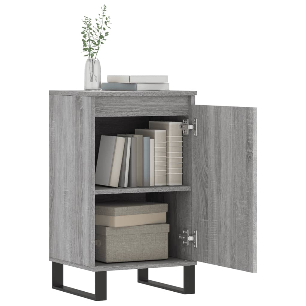 vidaXL Sideboards 2 Stk. Grau Sonoma 40x35x70 cm Holzwerkstoff