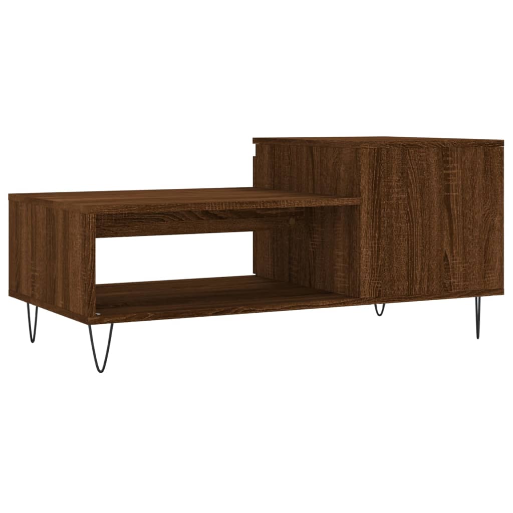 vidaXL Couchtisch Braun Eichen-Optik 100x50x45 cm Holzwerkstoff