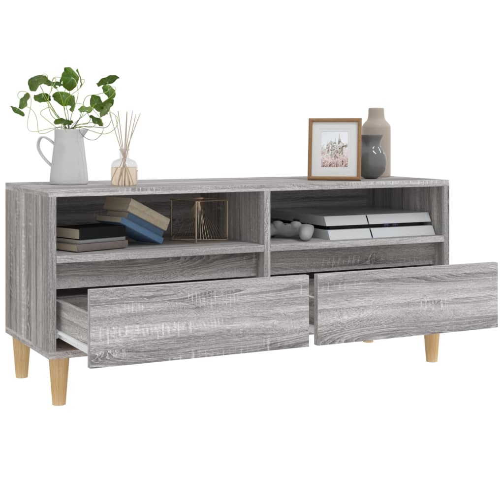 vidaXL TV-Schrank Grau Sonoma 100x34,5x44,5 cm Holzwerkstoff