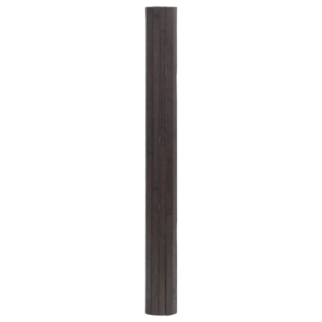 vidaXL Teppich Rechteckig Dunkelbraun 100x200 cm Bambus