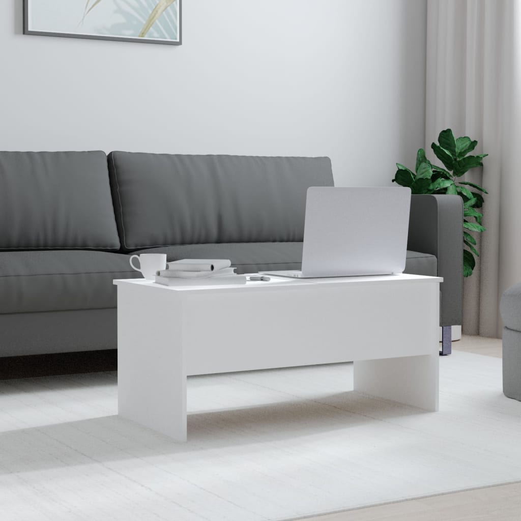 vidaXL Couchtisch Weiß 102x50,5x46,5 cm Holzwerkstoff