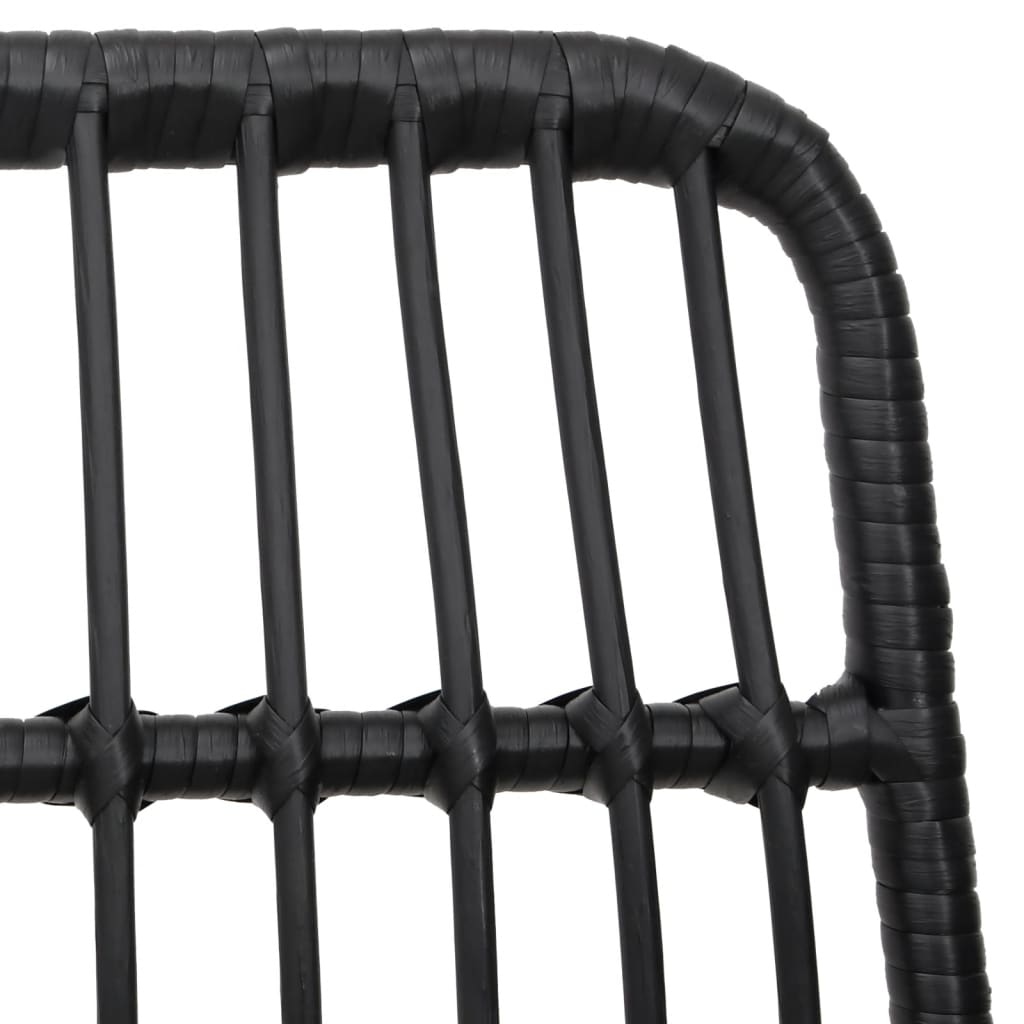 vidaXL Gartenstühle 2 Stk. Schwarz 48x62x84 cm PE-Rattan