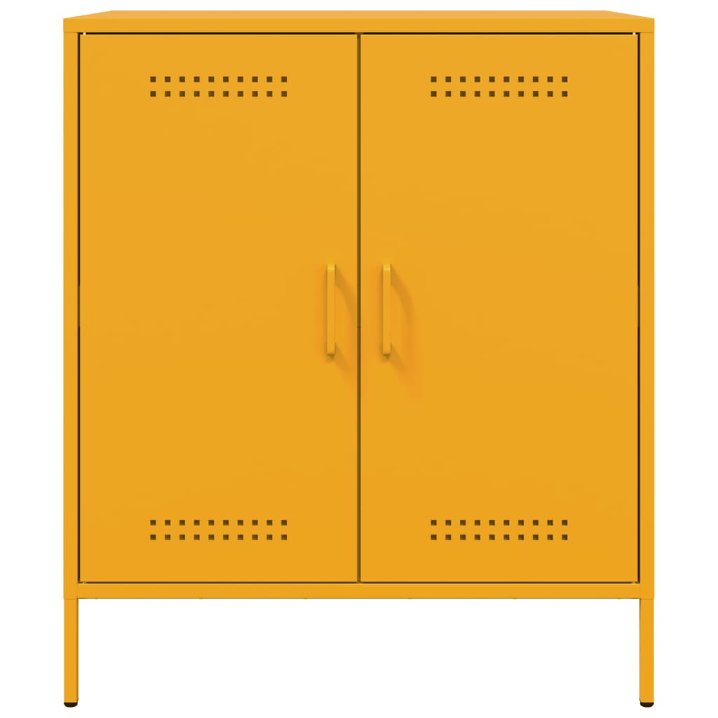 vidaXL Sideboard Senfgelb 68x39x79 cm Stahl