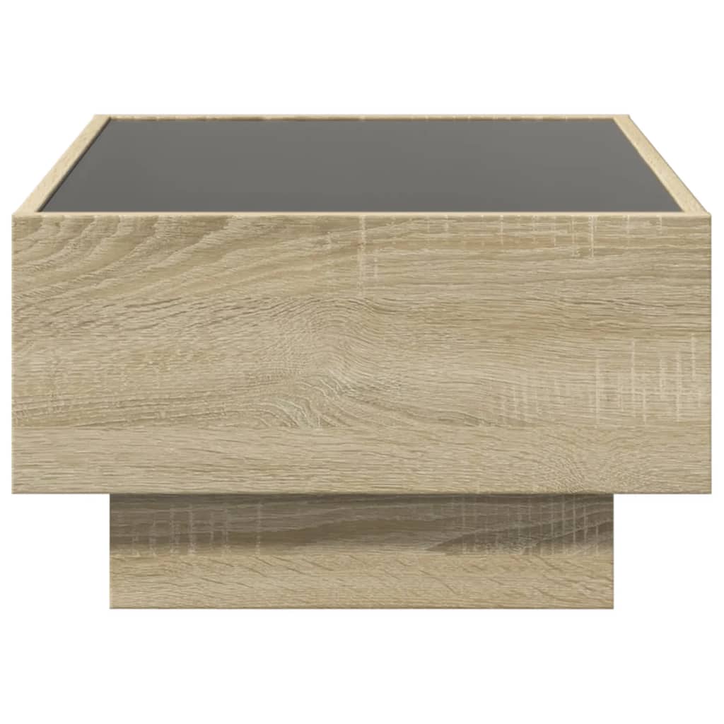 vidaXL LED-Couchtisch Sonoma Eiche 70x50x30 cm Holzwerkstoff