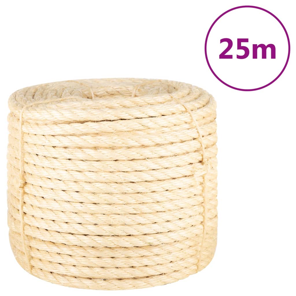 vidaXL Seil 100% Sisal 14 mm 25 m