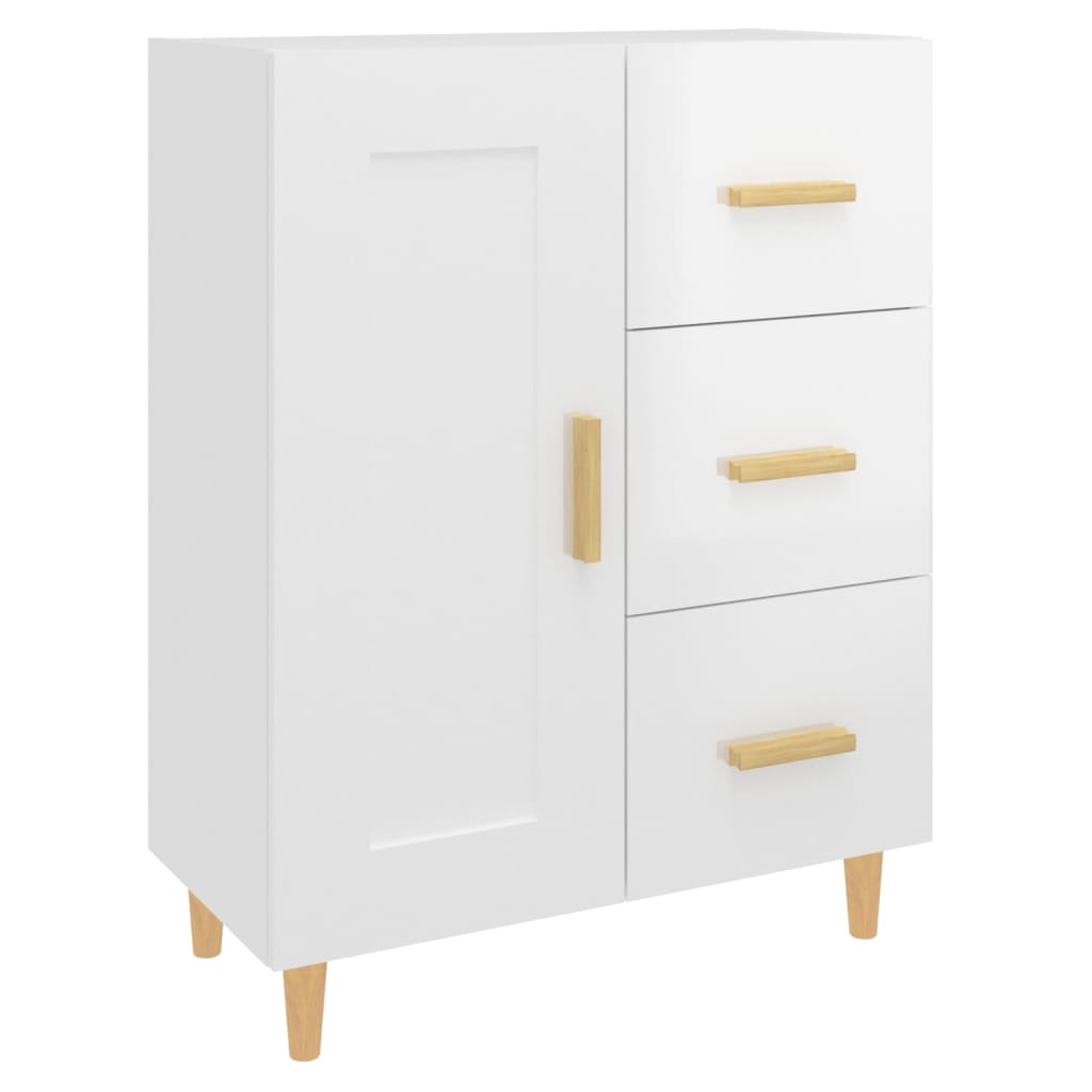 vidaXL Sideboard Hochglanz-Weiß 69,5x34x90 cm Holzwerkstoff