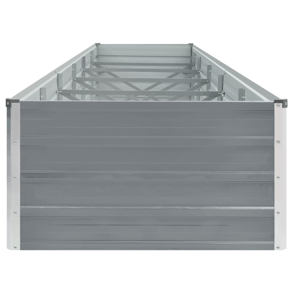 vidaXL Garten-Hochbeet Verzinkter Stahl 480x80x45 cm Grau