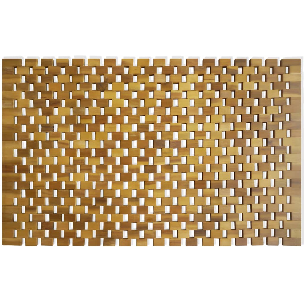 vidaXL Badematte Akazienholz 80x50 cm Mosaik