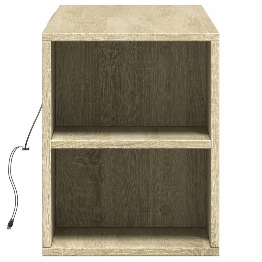 vidaXL TV-Wandschrank mit LED-Beleuchtung Sonoma-Eiche 135x31x39,5 cm