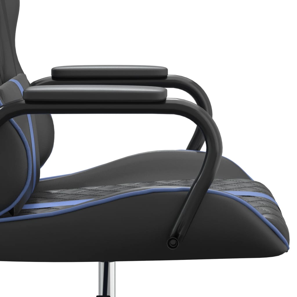 vidaXL Gaming-Stuhl mit Massagefunktion Blau und Schwarz Kunstleder