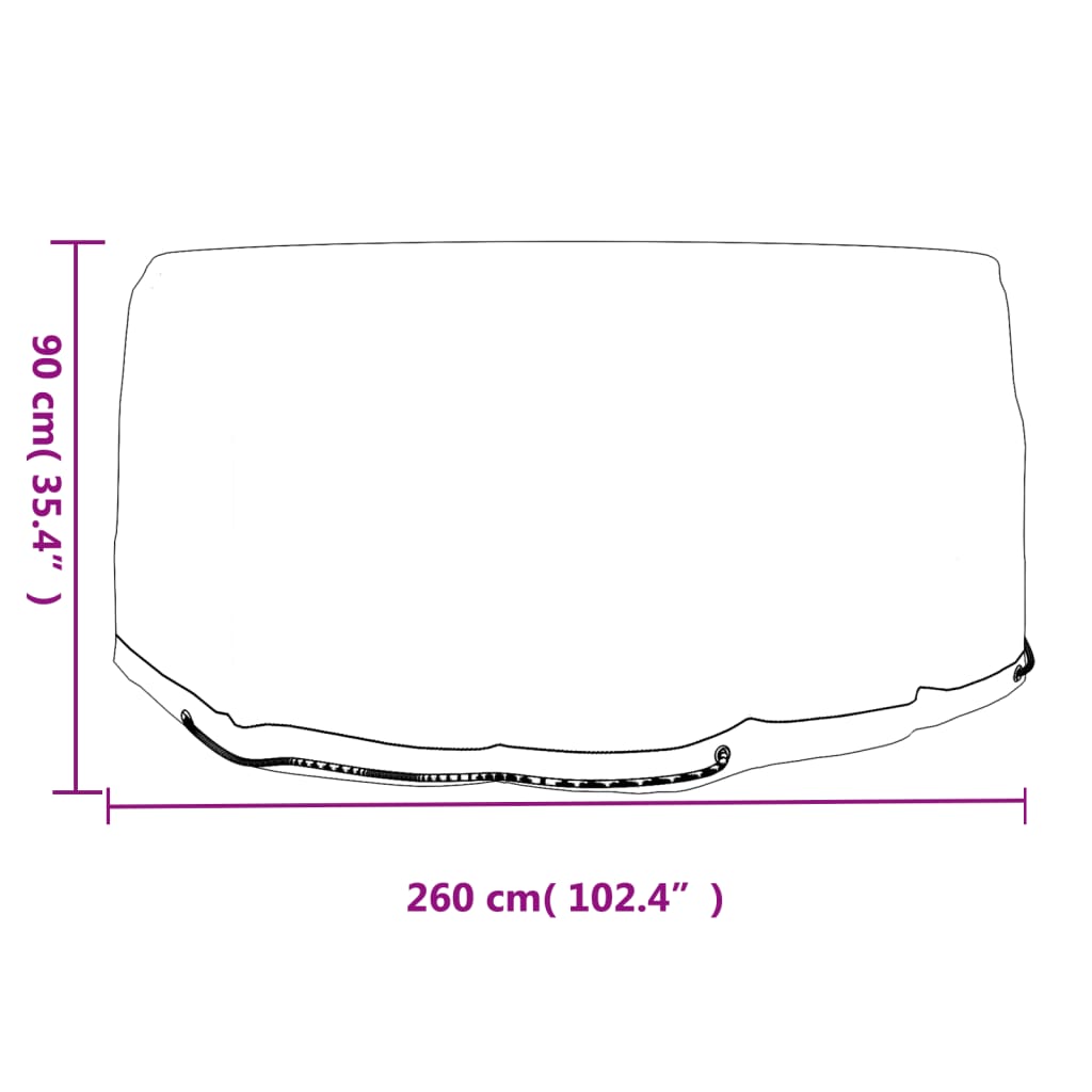 vidaXL Gartenmöbel-Abdeckungen 2 Stk. 10 Ösen Ø260x90 cm Rund