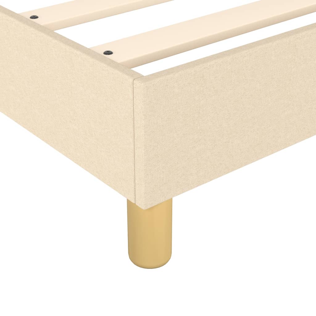 vidaXL Boxspringbett mit Matratze Creme 90x200 cm Stoff