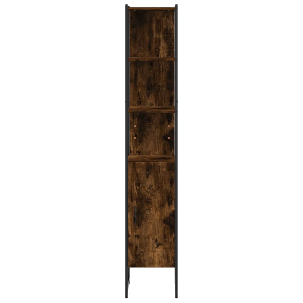 vidaXL Badschrank Räuchereiche 33x33x185,5 cm Holzwerkstoff