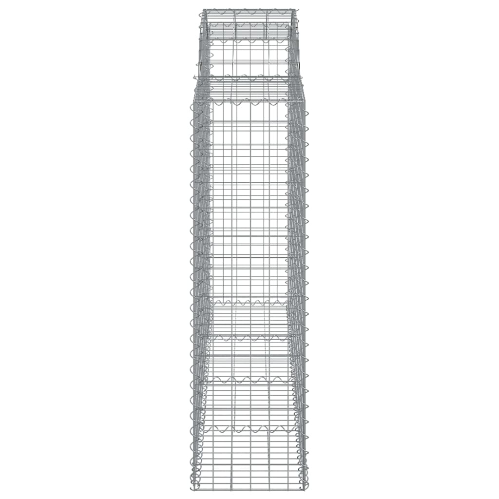 vidaXL Gabionen mit Hochbogen 4 Stk. 200x50x140/160cm Verzinktes Eisen