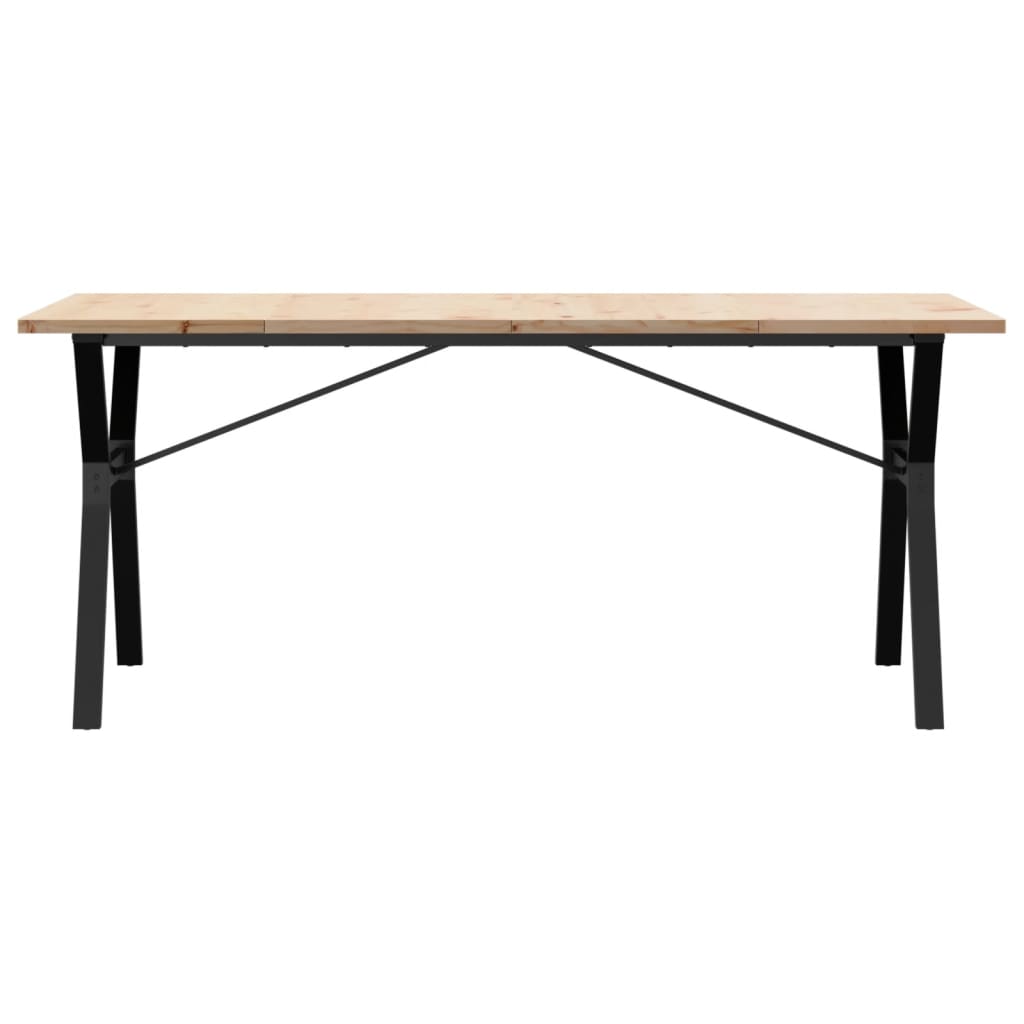 vidaXL Esstisch Y-Gestell 180x90x75,5 cm Massivholz Kiefer & Gusseisen