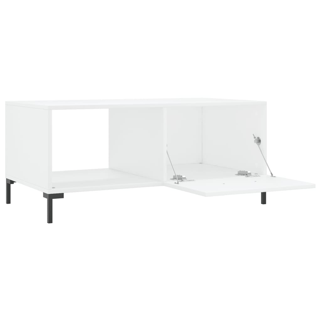 vidaXL Couchtisch Hochglanz-Weiß 90x50x40 cm Holzwerkstoff